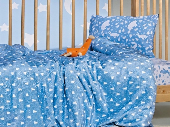 Κουβέρτα Βρεφική Taiga 33 Flannel Fleece Blue Kentia Αγκαλιάς 80x100cm Πολυέστερ