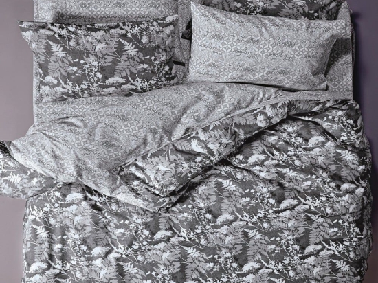 Πάπλωμα Hope 24 Grey-White Kentia Υπέρδιπλο 220x240cm 100% Βαμβάκι