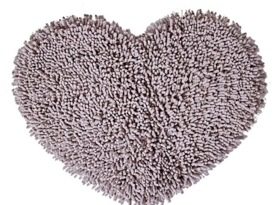 Πατάκι Μπάνιου Cuore 14 Lila Kentia 50X60 50x60cm Βαμβάκι-Chenille