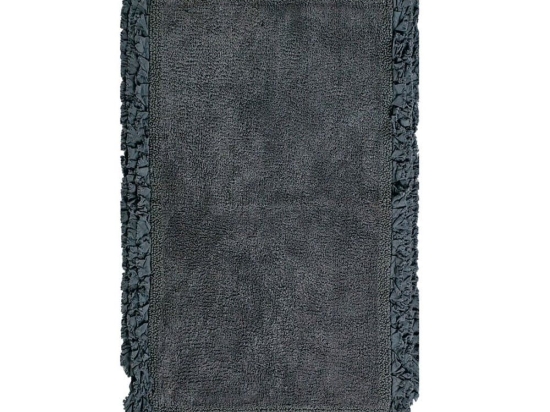 Πατάκι Μπάνιου Rafla 24 Anthracite Kentia 60Χ90 60x90cm 100% Βαμβάκι