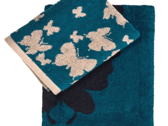 Πετσέτες Ione 01 (Σετ 2τμχ) Blue Kentia Προσώπου 50x90cm 100% Βαμβάκι