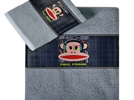 Πετσέτες Παιδικές Paul Frank 46 (Σετ 2τμχ) Grey Kentia Σετ Πετσέτες 70x125cm 100% Βαμβάκι