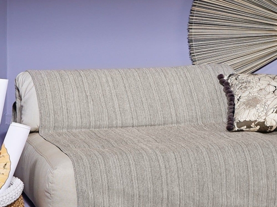 Ριχτάρι Grant 15 Beige Kentia Τριθέσιο 180x300cm Chenille,Βαμβάκι,Polyester