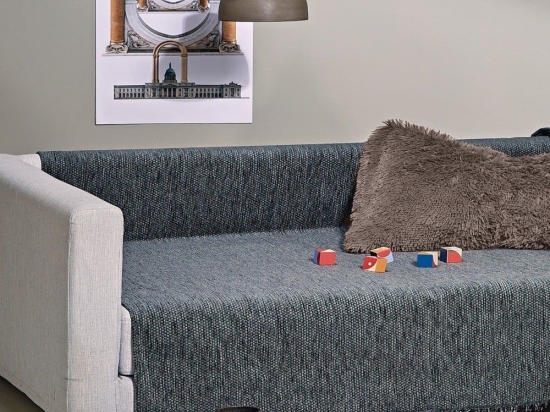 Ριχτάρι Kanon 24 Dark Grey Kentia Τετραθέσιο 180x340cm Chenille,Βαμβάκι,Polyester