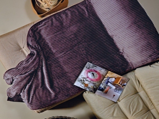 Ριχτάρι Sergio 04 Mauve Kentia Τριθέσιο 180x280cm Πολυέστερ