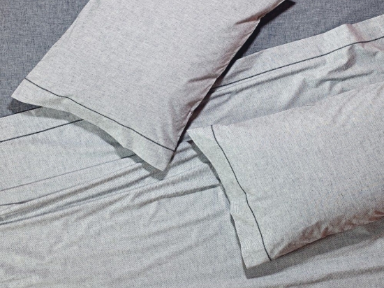 Σεντόνια Peach 22 (Σετ 4τμχ) Grey Kentia Υπέρδιπλο 240x270cm 100% Βαμβάκι