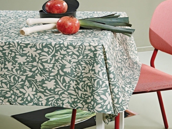 Τραπεζομάντηλο Αλέκιαστο Juan 36 Green Kentia 140X180 100% Βαμβάκι