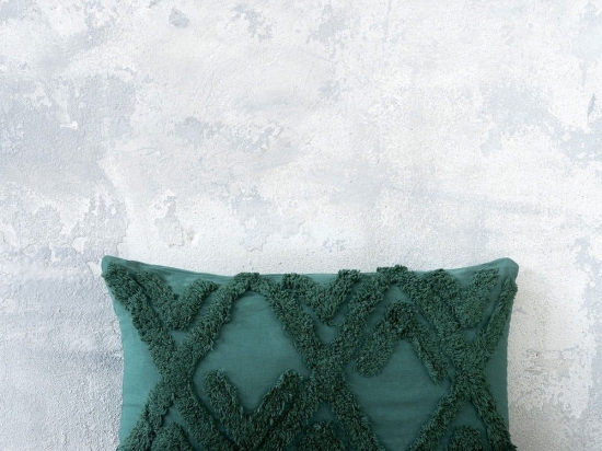 Μαξιλάρι Διακοσμητικό (Με Γέμιση) Amadeo Dark Green Nima 30X60 100% Βαμβάκι