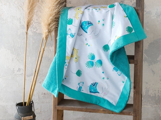 Πετσέτα Θαλάσσης Βρεφική Chirpy White-Blue Nima Θαλάσσης 75x75cm 100% Βαμβάκι