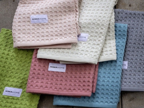 Πετσέτες Κουζίνας Seca Σετ 12τμχ Multi Nima 50x70cm 100% Βαμβάκι