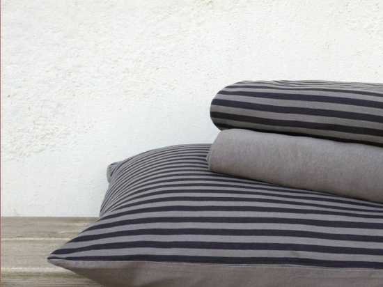 Σεντόνια Με Λάστιχο Suave Σετ 4τμχ Dark Gray Nima Υπέρδιπλo 100% Βαμβάκι