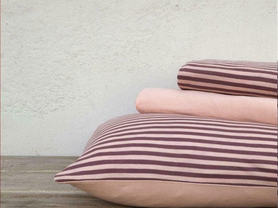 Σεντόνια Με Λάστιχο Suave Σετ 4τμχ Dark Pink Nima Υπέρδιπλo 100% Βαμβάκι