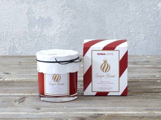 Αρωματικό Κερί 160gr - Ginger Brown Nima Παραφίνη