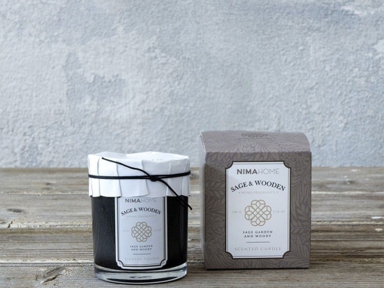 Αρωματικό Κερί 160gr - Sage & Wooden Nima Παραφίνη