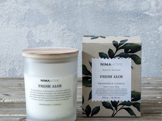Αρωματικό Κερί 350gr - Fresh Aloe Nima Παραφίνη