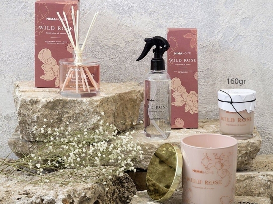 Αρωματικό Κερί 350gr - Wild Rose Nima Παραφίνη