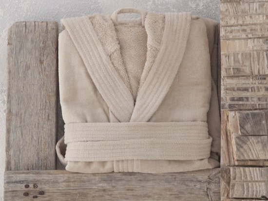 Μπουρνούζι Zen Με Κουκούλα Σε Κουτί Warm Beige Nima