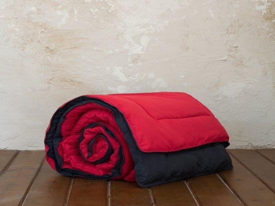 Πάπλωμα Abalone Ruby Red - Black Nima Υπέρδιπλo 220x240cm Microfiber
