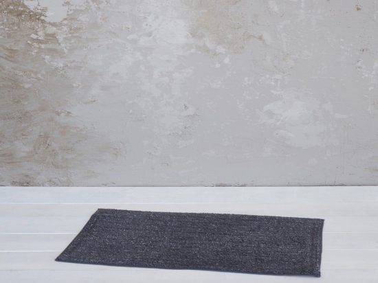 Πατάκι Μπάνιου Homey Deep Grey Nima 50X80cm Βαμβάκι-Πολυέστερ