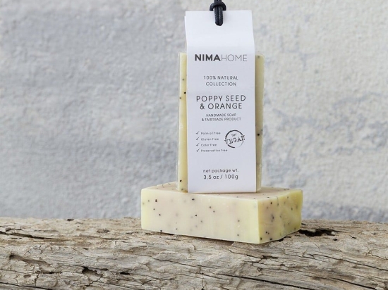 Σαπούνι Απολέπισης Grain - Poppy Seed & Orange 100g Ivory Nima