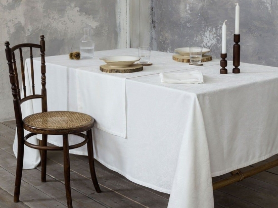 Τραπεζομάντηλο Folio Off White Nima 165 X265 160x260cm Viscose-Πολυέστερ