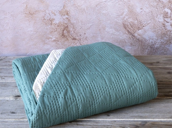 Κουβερλί Armon Jungle Green-Light Beige Nima Υπέρδιπλο 220x240cm Microfiber