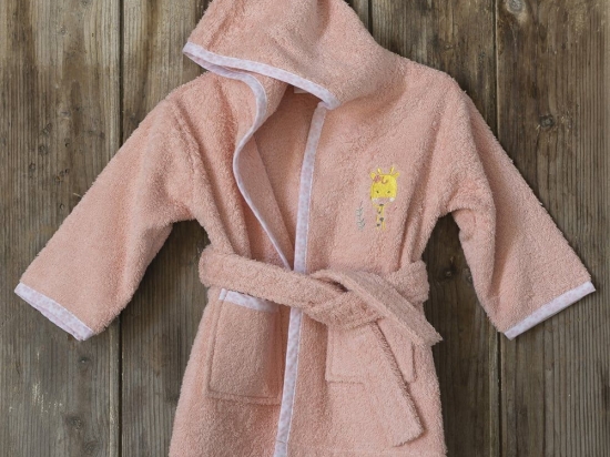 Μπουρνούζι Βρεφικό Giraffe Love Pink Nima