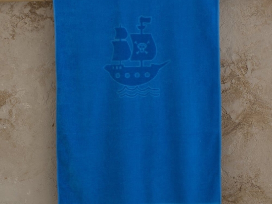 Πετσέτα Θαλάσσης Παιδική Pirates Island Jacquard Blue Nima Θαλάσσης 70x140cm 100% Βαμβάκι