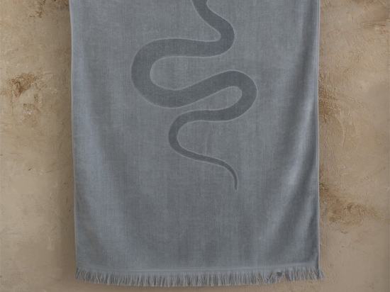 Πετσέτα Θαλάσσης Mamba Jacquard Grey Nima Θαλάσσης 90x160cm 100% Βαμβάκι