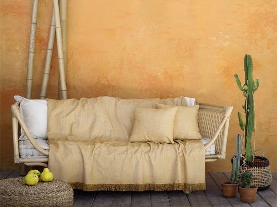 Ριχτάρι Amari Gold Nima Τριθέσιο 180x300cm Ακρυλικό-Πολυέστερ