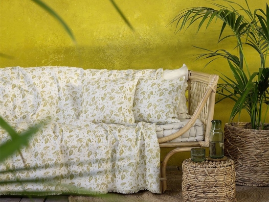 Ριχτάρι Juliette Green Nima Τριθέσιο 180x300cm Βαμβάκι-Πολυέστερ