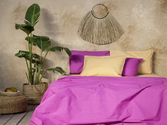 Σεντόνι Primal Orchid Pink Nima Ημίδιπλο 180x260cm 100% Βαμβάκι