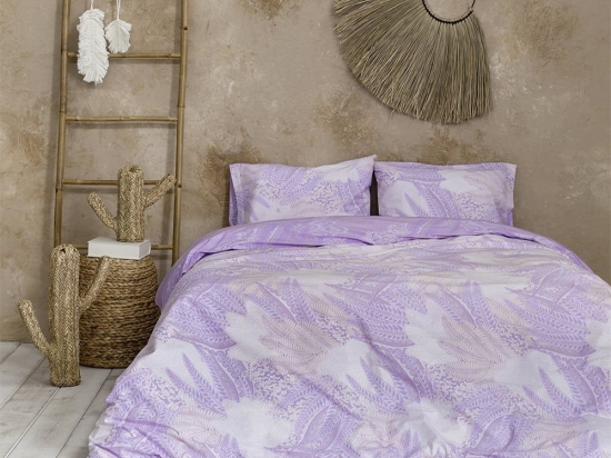 Σεντόνια Aissa (Σετ 4τμχ) Lavender Nima Διπλό 100% Βαμβάκι