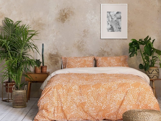 Σεντόνια Mamba (Σετ 4τμχ) Deep Orange Nima Υπέρδιπλο 240x260cm Viscose-Βαμβάκι