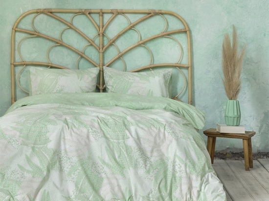 Σεντόνια Aissa Με Λάστιχο (Σετ 3τμχ) Jungle Green Nima Μονό 100x232cm Viscose-Βαμβάκι