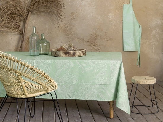 Τραπεζομάντηλο Aissa Green Nima 150X190 100% Βαμβάκι