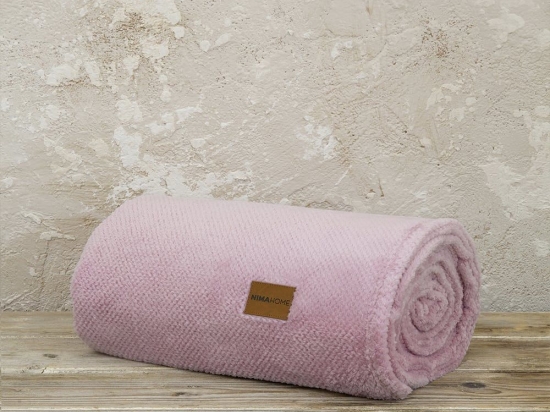 Κουβέρτα Jacquard Mellow Pink Nima Μονό 150x220cm Πολυέστερ
