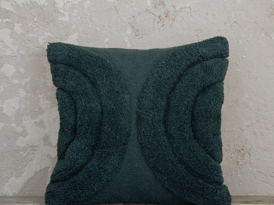 Μαξιλάρι Διακοσμητικό (Με Γέμιση) Hanna Dark Green Nima 45X45 100% Βαμβάκι