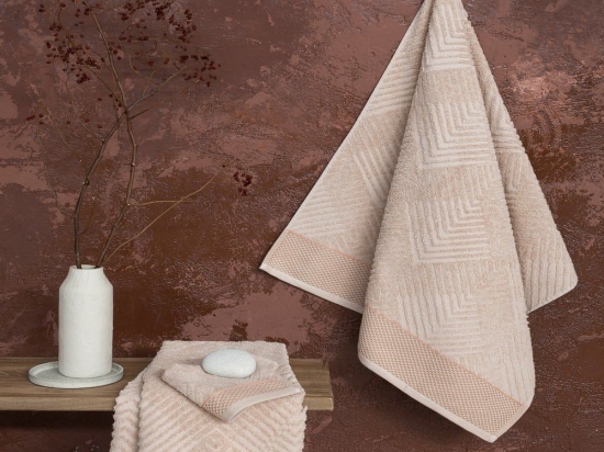 Πετσέτα Trinity Beige Nima Σώματος 70x140cm 100% Βαμβάκι