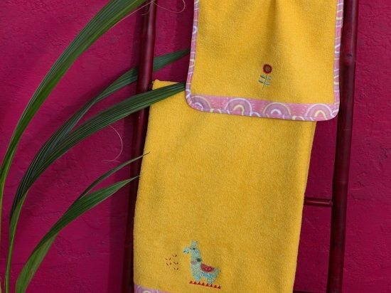 Πετσέτες Βρεφικές Wooly (Σετ 2τμχ) Pink-Orange Nima Σετ Πετσέτες 70x140cm 100% Βαμβάκι