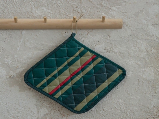 Πιάστρα Κουζίνας Tinsel Green-Red Nima One Size 100% Βαμβάκι