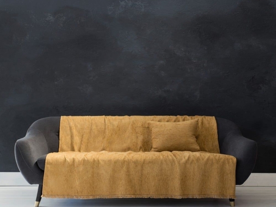 Ριχτάρι Velvety Gold Nima Τριθέσιο 180x300cm Chenille-Acrylic