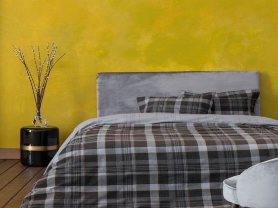 Σεντόνια Noit (Σετ 3τμχ) Dark Grey Nima Μονό 170x260cm 100% Βαμβακερή Φανέλα