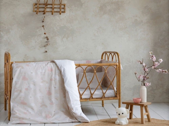 Κουβερλί Βρεφικό Baby Dream Pink Nima 100x140cm 100% Βαμβάκι