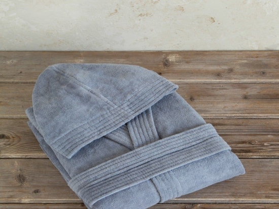 Μπουρνούζι Zen Με Κουκούλα Medium Grey Nima