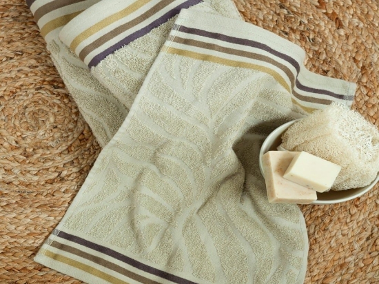 Πετσέτα Nanea Light Khaki Nima Προσώπου 50x90cm 100% Βαμβάκι