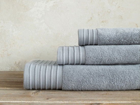 Πετσέτα Feel Fresh Classic Grey Nima Σώματος 90x145cm 100% Βαμβάκι