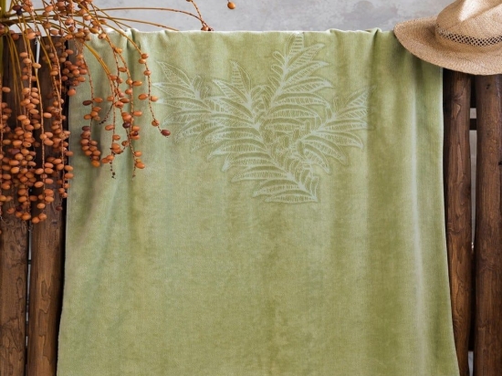 Πετσέτα Θαλάσσης Caolin Jacquard Olive Nima Θαλάσσης 90x160cm 100% Βαμβάκι