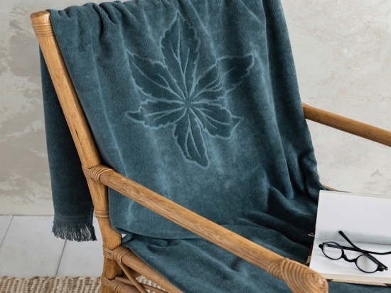 Πετσέτα Θαλάσσης Quiver Jacquard Pine Nima Θαλάσσης 90x160cm 100% Βαμβάκι