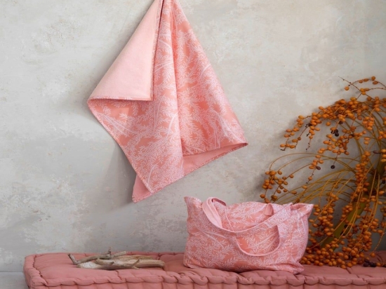 Πετσέτα Θαλάσσης Δύο Όψεων Cabana Coral Nima Θαλάσσης 90x150cm 100% Βαμβάκι